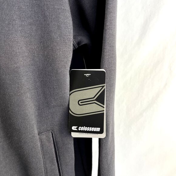 New Mens Colosseum Penn State 1/4 Zip Pullover Sweatshirt Sz L NWT Gray - Picture 3 of 9